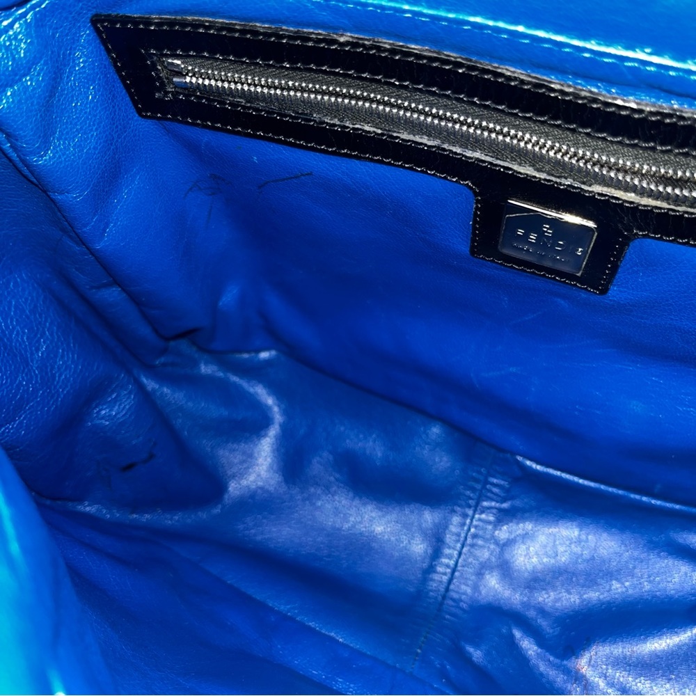 Fendi: RARE Mink Fur Multicolor Dyed Beaver Sheared Mamma Baguette Shoulder Bag - Picture 11 of 17